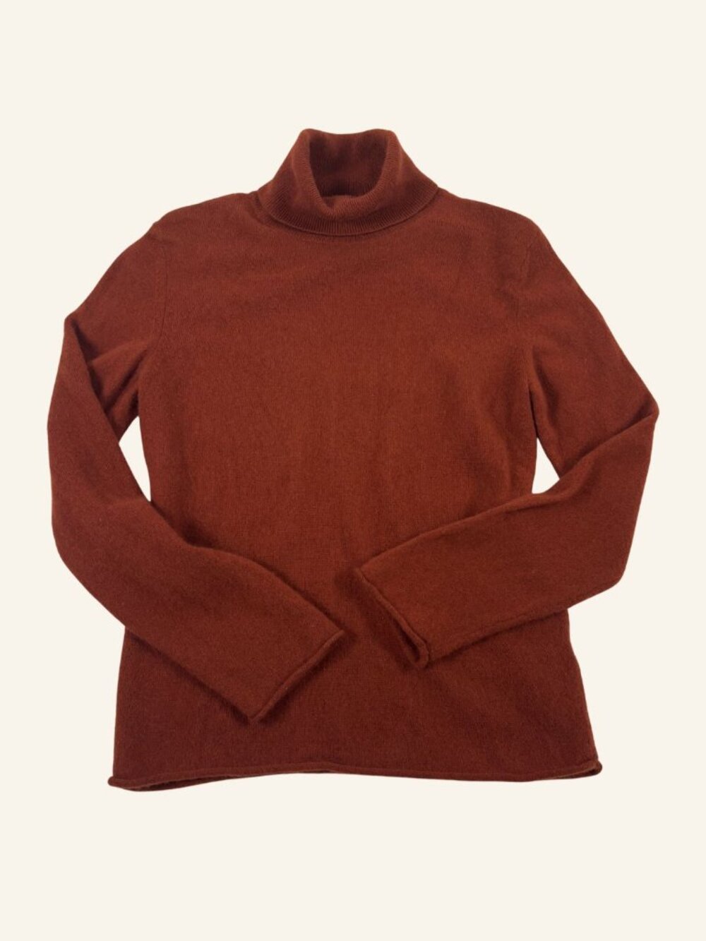 Neiman Marcus 100% Cashmere Turtleneck | Rust